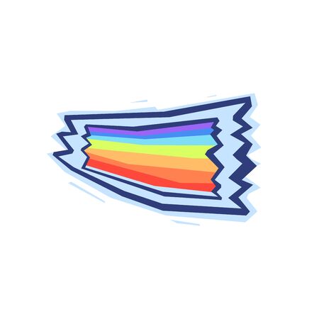 Flat vector banner. Vivid rainbow banner in street graffiti design styleのイラスト素材