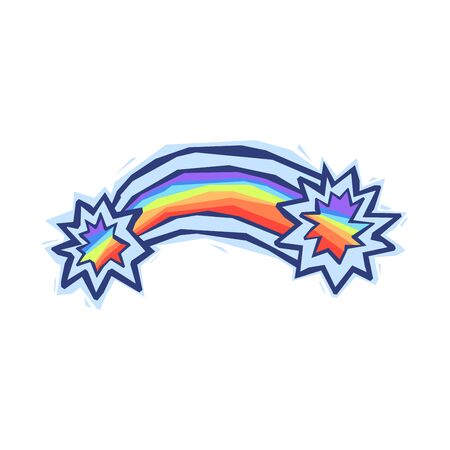 Vivid rainbow in graffiti design styleのイラスト素材