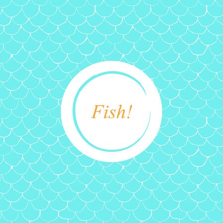 Variation of fishscale pattern, decorative easy style, vectorのイラスト素材