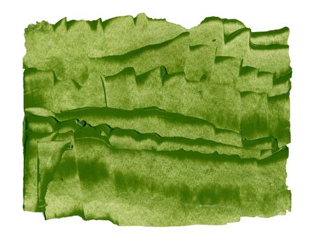 Acrylic hand drawn abstract green wave pattern isolate don whiteの写真素材