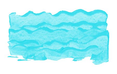 Acrylic hand drawn abstract blue wave pattern isolate don whiteの写真素材