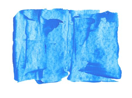 Acrylic hand drawn abstract blue grunge pattern isolate don whiteの写真素材