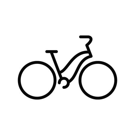 Bike icon, vector illustration in black on white backgroundのイラスト素材