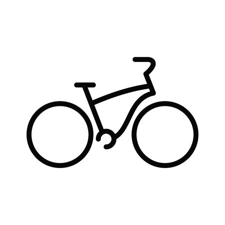 Bike icon, vector illustration in black on white backgroundのイラスト素材