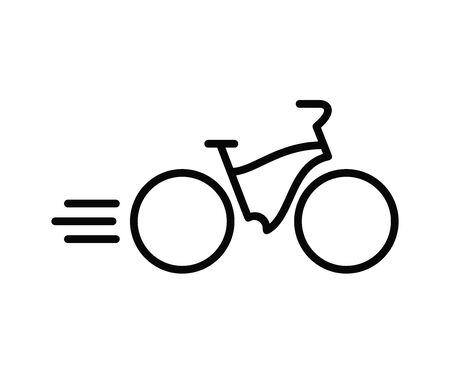 Bike icon, vector illustration in black on white backgroundのイラスト素材
