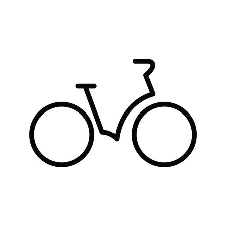 Bike icon, vector illustration in black on white backgroundのイラスト素材