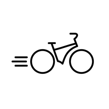 Bike icon, vector illustration in black on white backgroundのイラスト素材