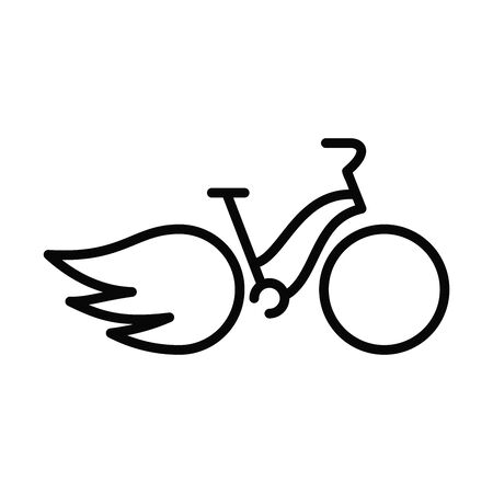 Bike icon, vector illustration in black on white backgroundのイラスト素材