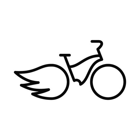 Bike icon, vector illustration in black on white backgroundのイラスト素材