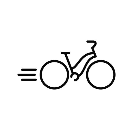 Bike icon, vector illustration in black on white backgroundのイラスト素材