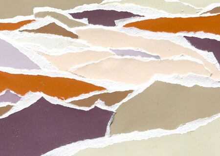 Abstract color paper with torn off background, grunge texture, paper illustrationの写真素材