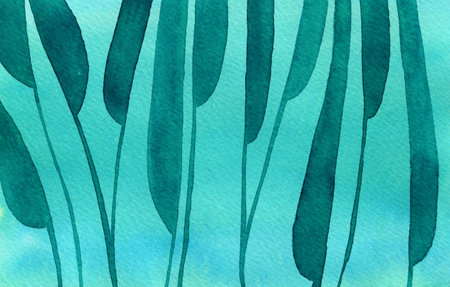watercolor simple foliar trees abstract backgroundの写真素材