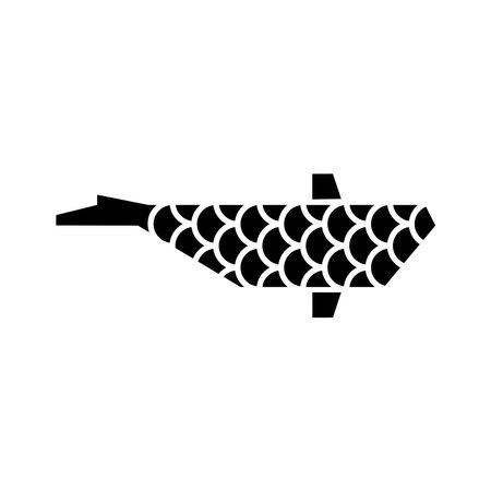 Japanese koi fish with scale pattern on whiteのイラスト素材