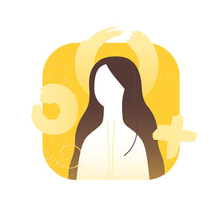 Girl with noughts and crosses isolated on whiteのイラスト素材