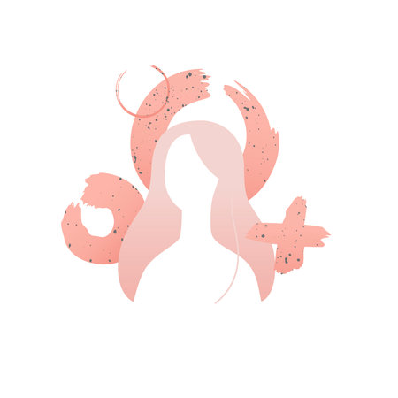 Girl with noughts and crosses isolated on whiteのイラスト素材