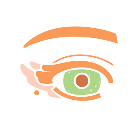 Isolated vector icon of beautiful female eyeのイラスト素材