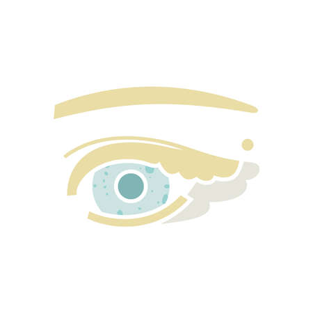 Isolated vector icon of beautiful female eyeのイラスト素材