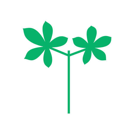 Seedling icon. Green growing tree on whiteのイラスト素材