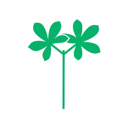 Seedling icon. Green growing tree on whiteのイラスト素材