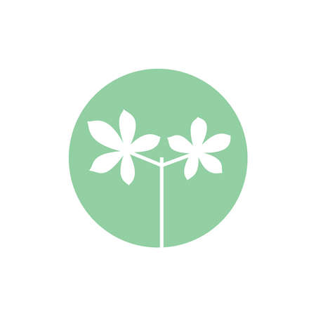 Seedling icon. Green growing tree on whiteのイラスト素材