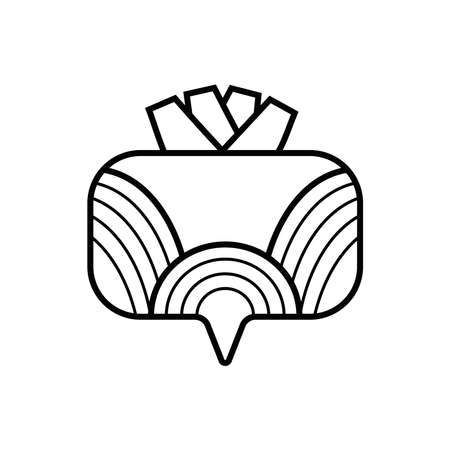 Root crop. Icon with pattern isolated on whiteのイラスト素材