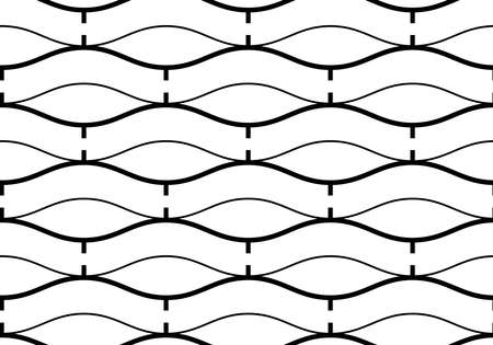 Variation of wave pattern in decorative styleのイラスト素材