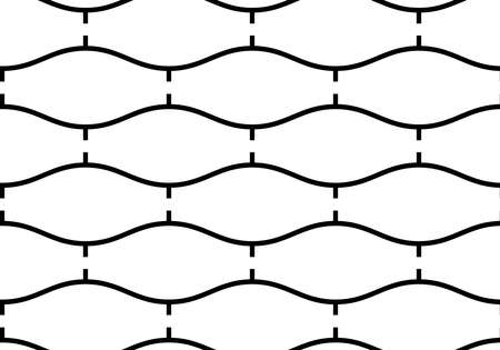 Variation of wave pattern in decorative styleのイラスト素材