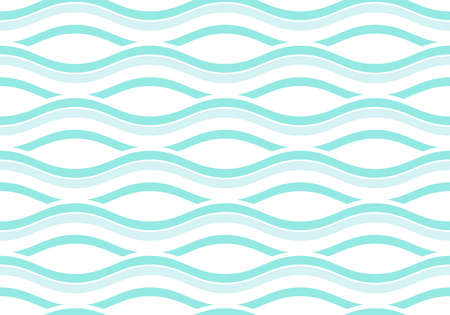 Variation of wave pattern in decorative styleのイラスト素材