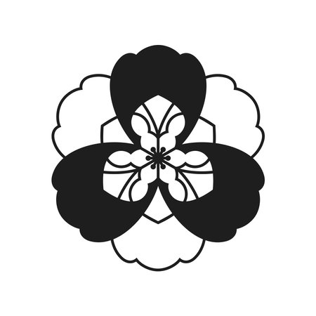 Icon of flower with six petalsのイラスト素材