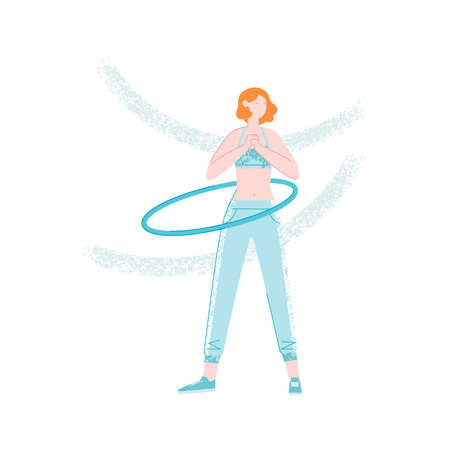 Woman doing exercisesのイラスト素材