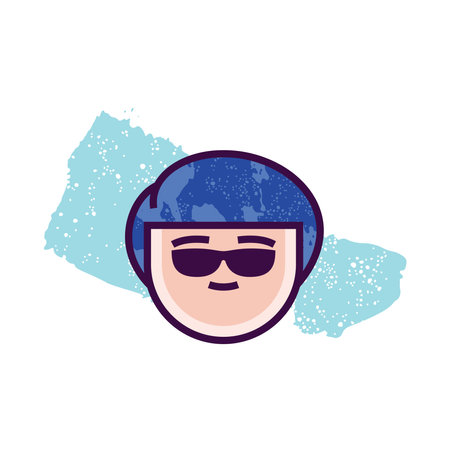 Modern outline style emoji icon. Simple emoticon pictogram.のイラスト素材