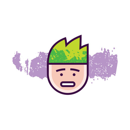 Modern outline style emoji icon. Simple emoticon pictogram.のイラスト素材