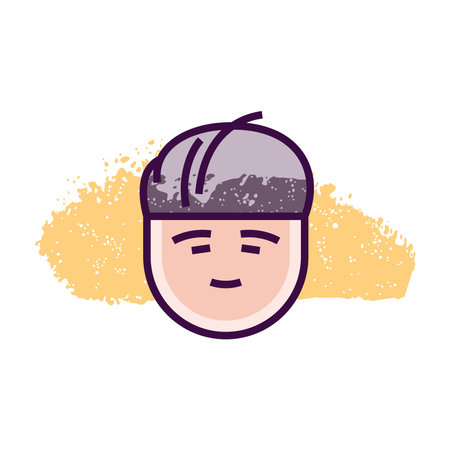 Modern outline style emoji icon. Simple emoticon pictogram.のイラスト素材