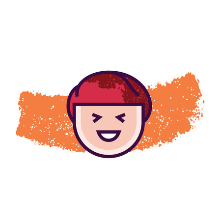 Modern outline style emoji icon. Simple emoticon pictogram.のイラスト素材