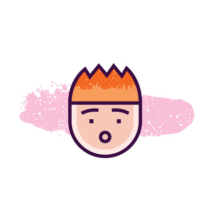 Modern outline style emoji icon. Simple emoticon pictogram.のイラスト素材