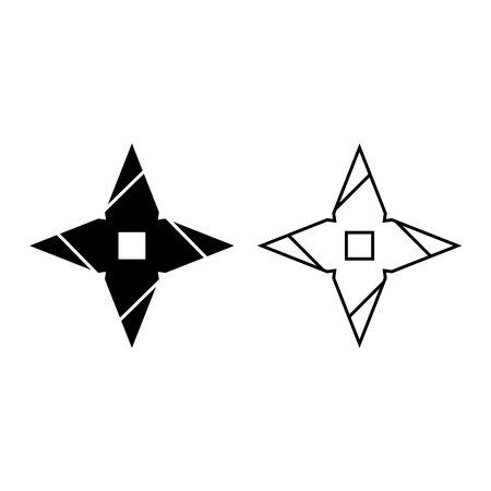 Four beam star shape logo. Abstract vector signのイラスト素材
