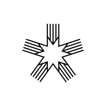 Star shape logo. Abstract vector signのイラスト素材