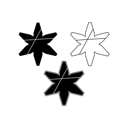Six rays star shape logo. Abstract vector signのイラスト素材