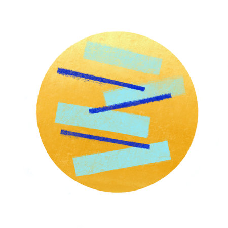 Round with geometric elements, hand drawn abstract backgroundの写真素材
