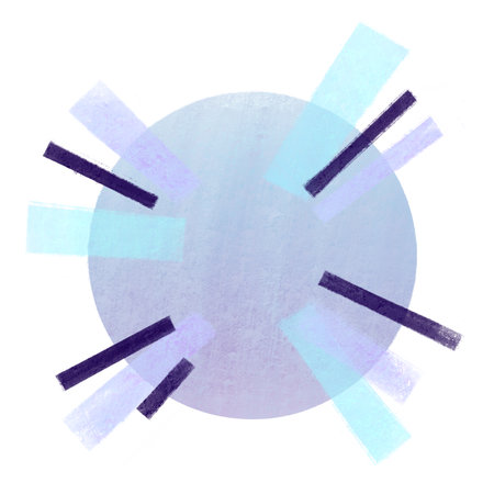 Round with geometric elements, hand drawn abstract backgroundの写真素材