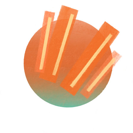 Round with geometric elements, hand drawn abstract backgroundの写真素材