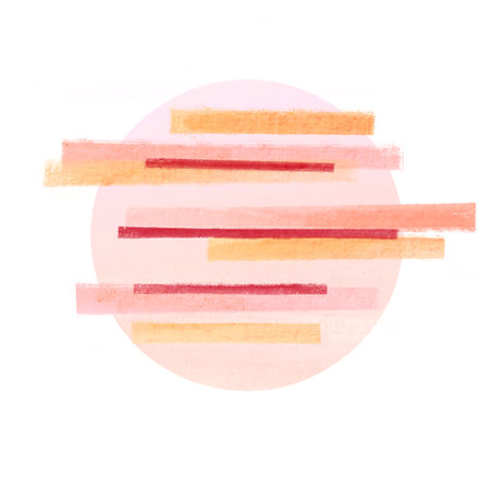 Round with geometric elements, hand drawn abstract backgroundの写真素材