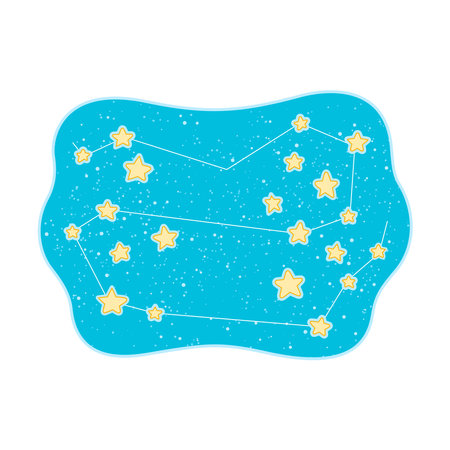 Cartoon blue starry sky backgroundのイラスト素材