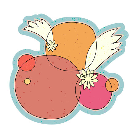 Planets and comets composition, doodle illustrationのイラスト素材