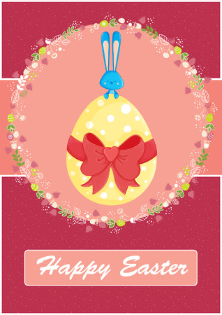 Happy Easter greeting cardのイラスト素材