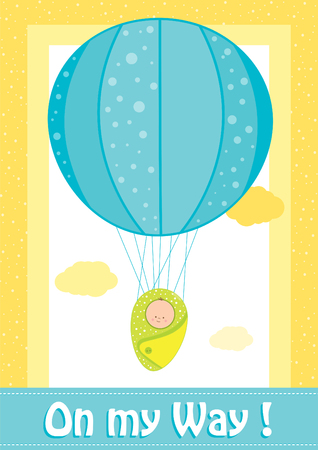 Baby Shower invitation cardのイラスト素材