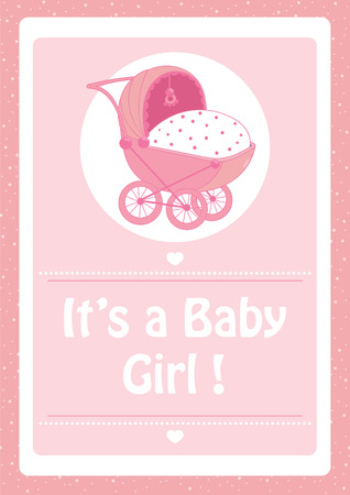 Baby Shower invitation for a baby girlのイラスト素材