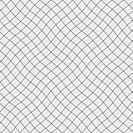 Vector seamless pattern. Modern stylish texture. Repeating geometric tiles with wavy lines - stock vectorのイラスト素材