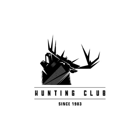 Black and white monochrome emblem, symbol, logotype, sign, badge, sticker, poster of a bear, dog, wolf. Identity usageのイラスト素材