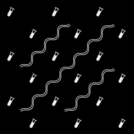 Geometric simple monochrome minimalistic vector pattern, science, bulb